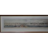 A set of three Thames panoramic prints, 'Blackfriars Bridge',