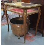 A good quality 19th century ormolu mounted kingwood vitrine table,
