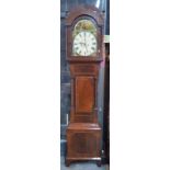 A 19th century inlaid flame mahogany longcase clock,