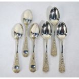 A Victorian heavy quality set of six teaspoons,
