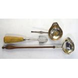 A George III silver stilton scoop with ivory handle, William & Samuel Knight, London 1810,