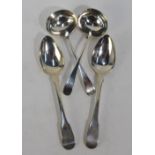 A pair of George III OEP silver sauce ladles, Thomas Northcote, London 1897,