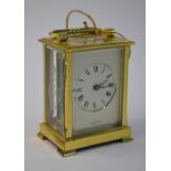 A Shortland Bowen brass carriage clock,