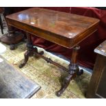 A Victorian mahogany card table,