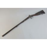 A fine quality 19th century French percussion lock double-barrelled sporting gun with 73 cm