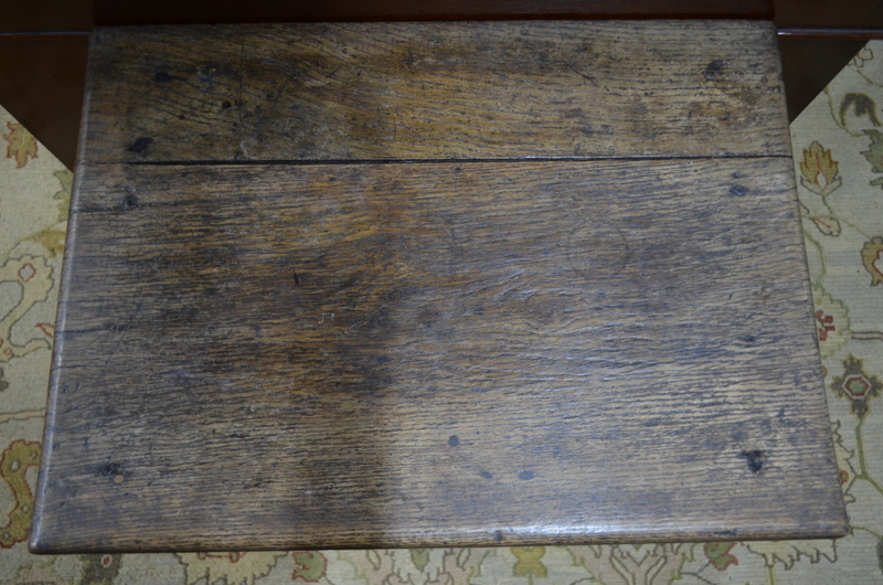 A 17th century oak side table with frieze drawer, - Image 3 of 4