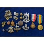 1914-15 Star to 705 Pte W S Broadhead K Edw H & Victory Medal to 32271 Pte JMR Clark,