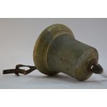 A ship's bell, stamped with crowned ER,