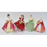 Four Royal Doulton figures - Southern Belle HN2229; Fair Lady HN2193;