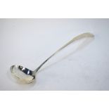 A George III Scottish silver fiddle pattern soup ladle, William Marshall,