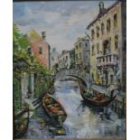 Drecki - Venetian canal view, oil on canvas, signed lower right,