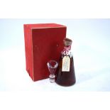A bottle of J Calvet & Co Cognac in cut and pressed glass special edition Baccarat decanter c/w