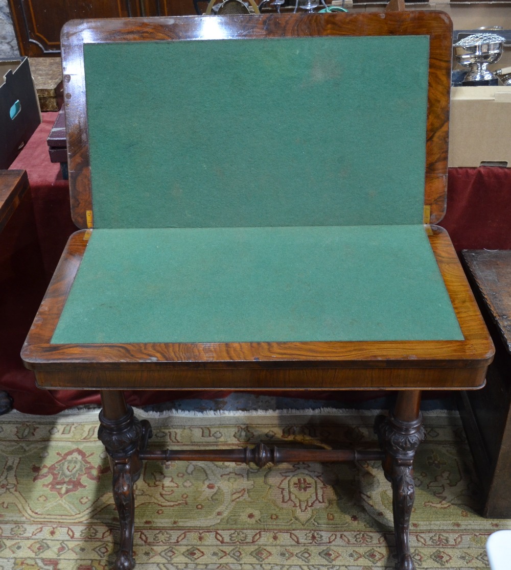A Victorian mahogany card table, - Image 3 of 4