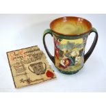 A large Royal Doulton 1937 Coronation Loving Cup with two handles,