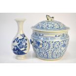 A blue and white porcelain Kamcheng for the Peranakan Market,