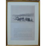 Two framed book plates after David Roberts 'The Arch Crossing the ravine' and ' Encampment of the