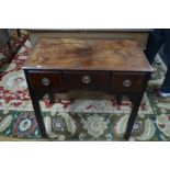 A George III mahogany side table/lowboy,