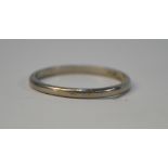 A platinum wedding band, size R 1/2, approx 2.
