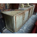 A large Victorian country house low dresser base,