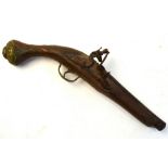 A flintlock pistol with antique 19.