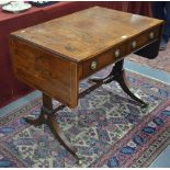 A Regency cross-banded sofa table,