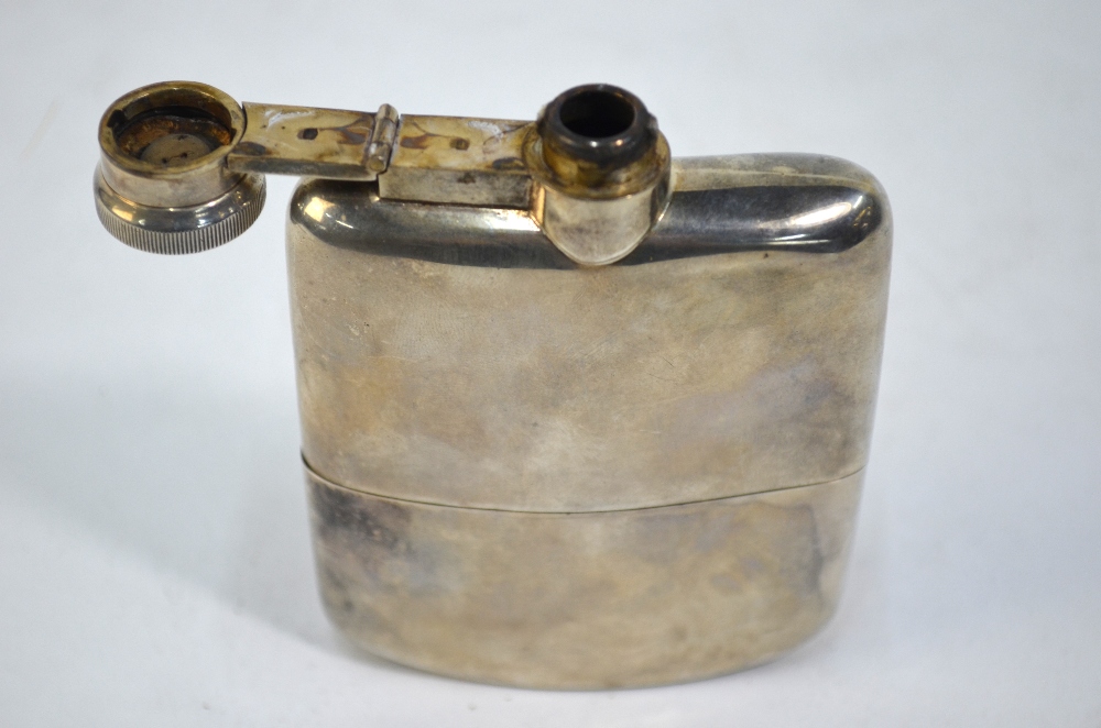 A silver hip flask with detachable beaker, James Dixon & Sons, Sheffield 1930,