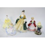 Four Royal Doulton figures - Elegance HN2264; Valerie HN2107;