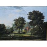 Patrick Naysmith (1787-1831) attrib - Sussex landscape, oil on canvas, 50 x 70 cm,