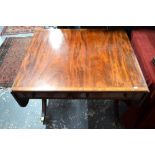 A Victorian cockbeaded mahogany sofa table,