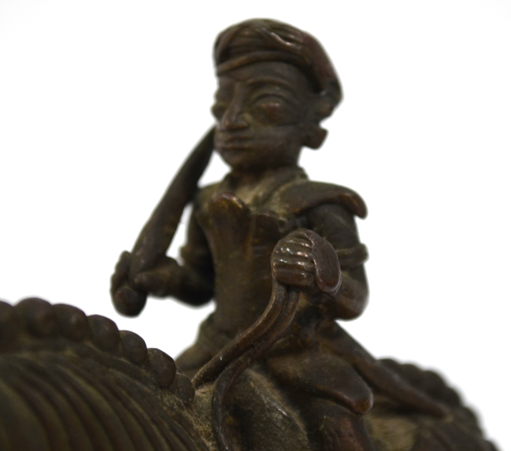 An Indian metal figure of a horseman, ho - Image 4 of 5