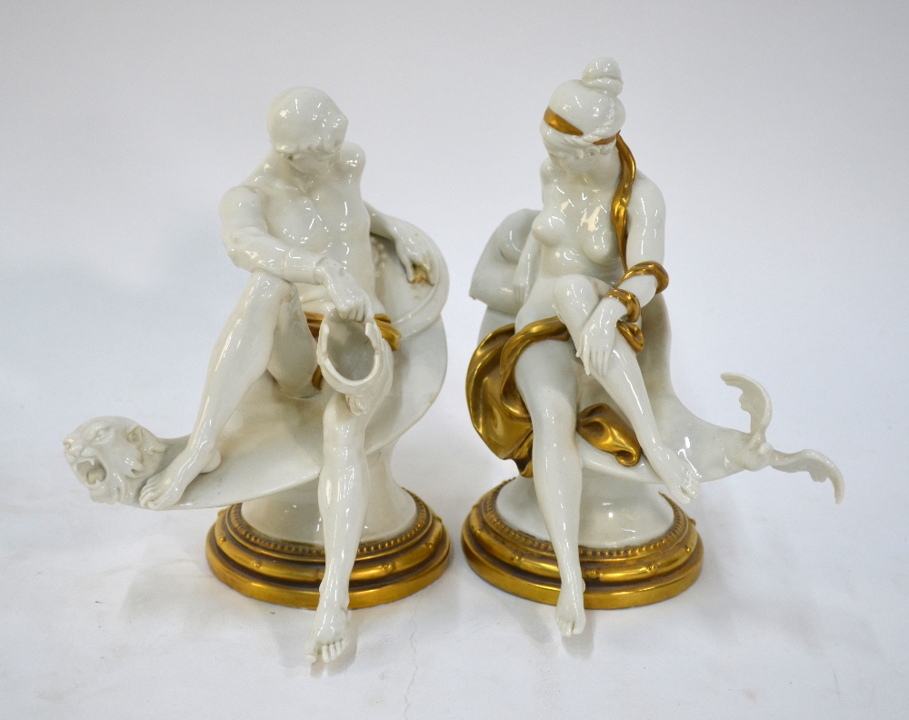 Giuseppe Cappe - a pair of porcelain fig - Image 5 of 8