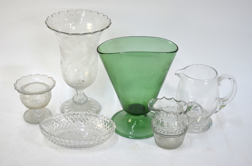 A small collection of 19th century glass