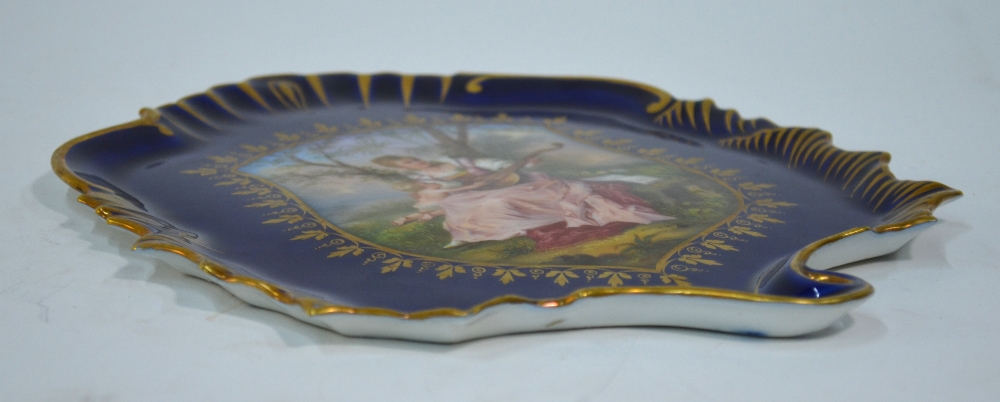 A 19th century Vienna porcelain shaped p - Image 6 of 6