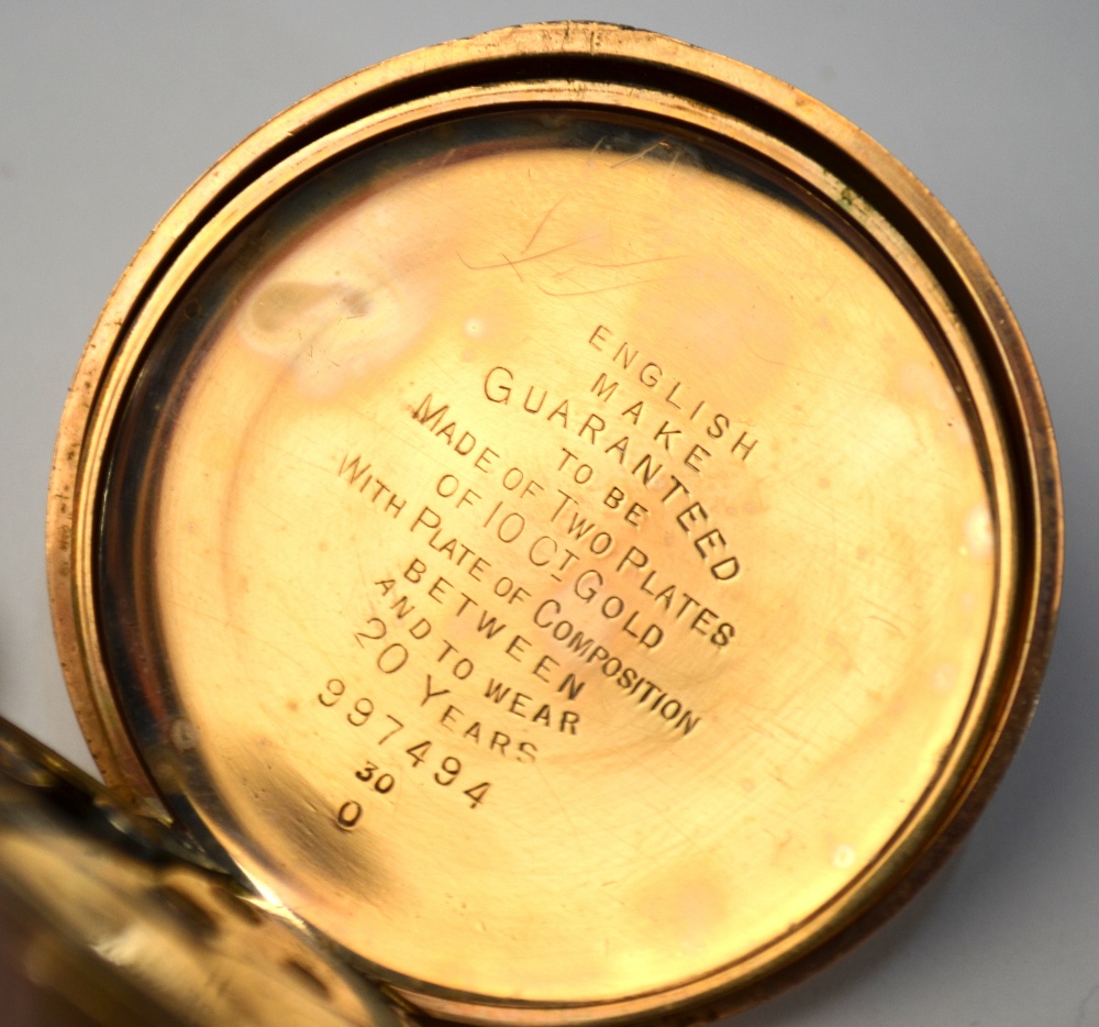 A US gilt metal open-faced pocket watch - Image 7 of 8