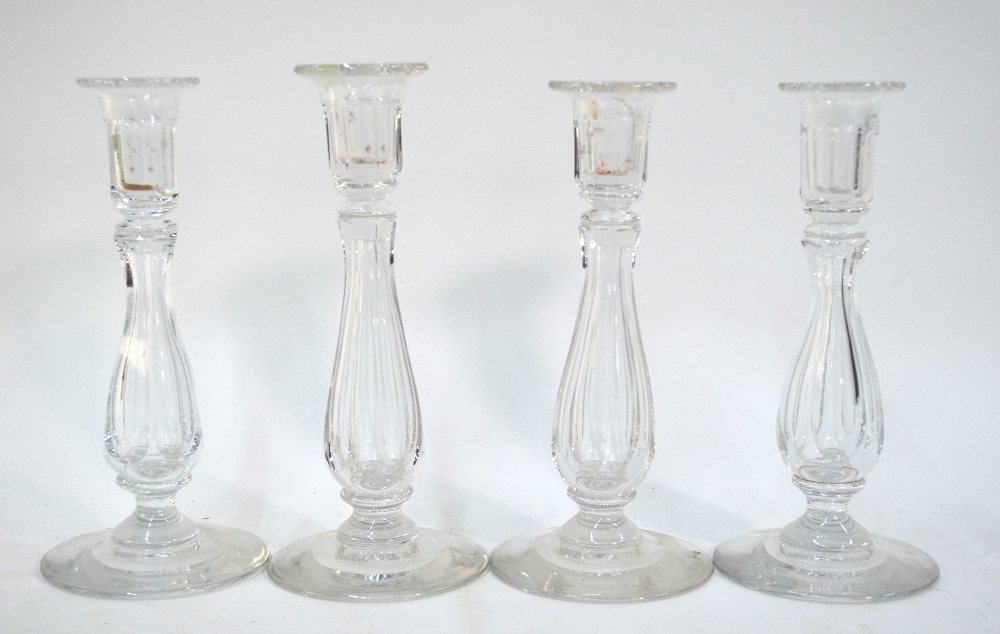 A set of four Brierley glass candlestick - Image 2 of 4