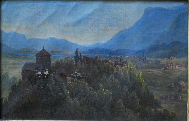 Bavarian school - Landscape with church,