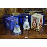 Seven Bells Scotch Whisky Wade decanters, un-opened with contents,