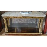 A Regency giltwood and rosewood console table, circa 1820,