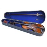 A 19th century German violin by Hopf,