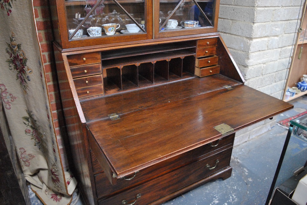 A 19th century mahogany bureau bookcase, - Image 3 of 3