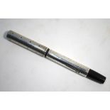 A silver Waterman 'Ideal' 'Dots and Lines' pattern fountain pen with 14ct nib,