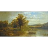 E Kerman - A pair of river landscapes, oil on canvas, signed lower right,