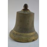 A ship's bell, stamped with crowned ER,