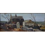 ** Donald McIntyre (1923-2009) - 'Anglesey Farm', oil on board, signed lower left,