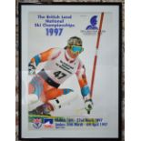 A poster of the British Land Company National Ski Championships, Tignes 1997, 59 x 42 cm, mounted,