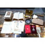 An interesting family collection of medals and ephemera: 1914-18 War Medal & Victory medal to