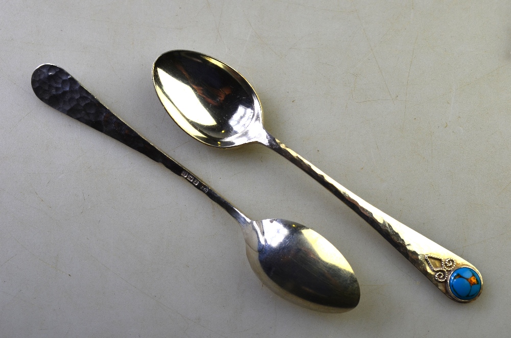 Bernard Instone: a cased set of six silver coffee spoons, - Image 2 of 5