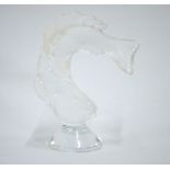 A Lalique fish sculpture 'Goujon' - jumping trout, 9.