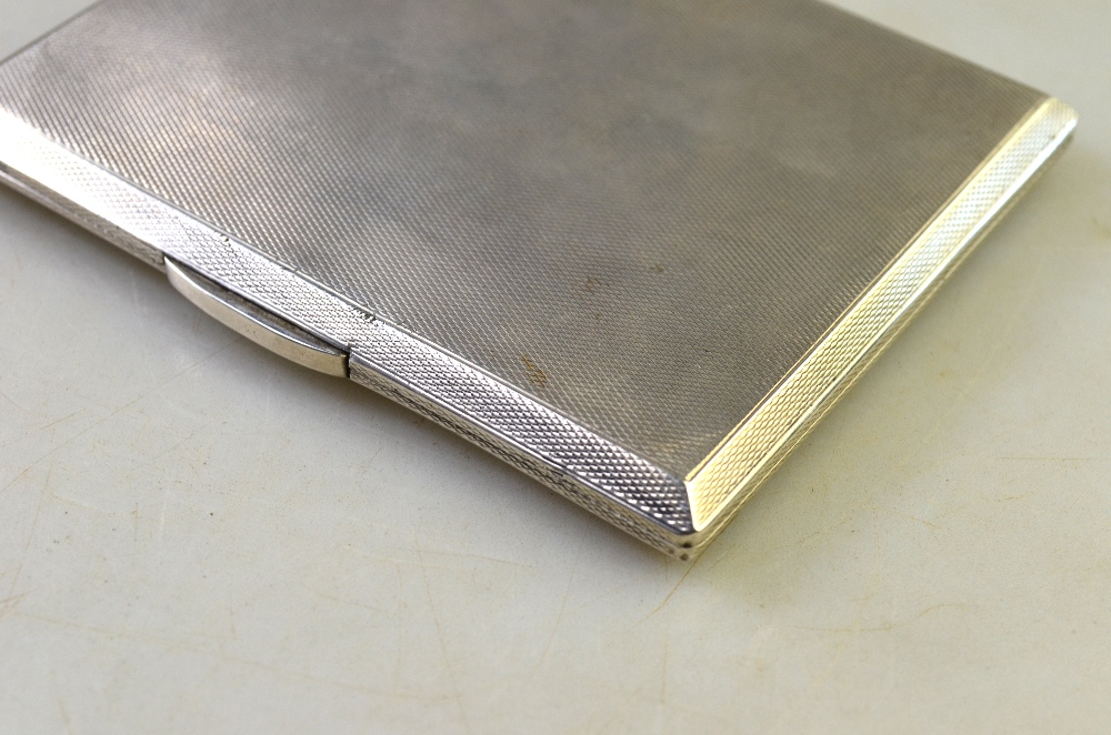 An engine-turned silver cigarette case, - Image 4 of 4