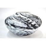 Peter Layton - a contemporary studio vase of squat form decorated in the Glacier pattern with a
